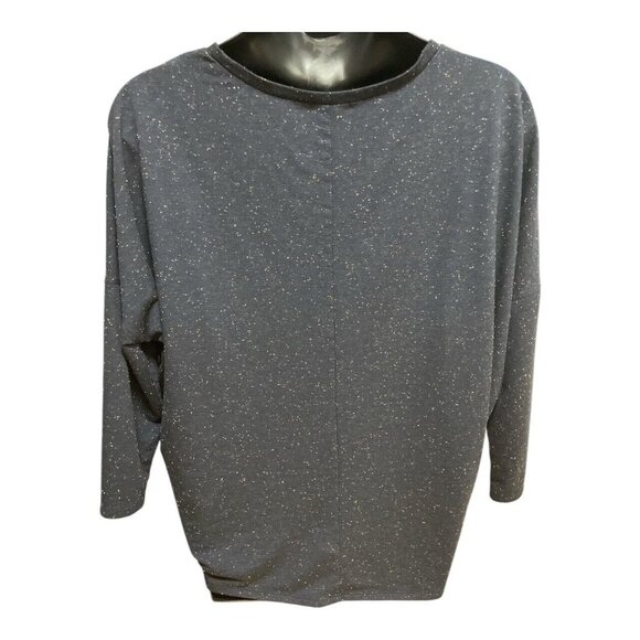 Loft Size MEDIUM Oversized Blue Pullover Sweater Shirt 3/4th Sleeve - Picture 3 of 3